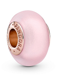 Pandora Rose charm with frosted pinkMurano glass /789421C00