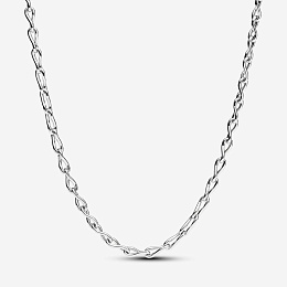 Figure of 8 chain link sterling silver necklace
