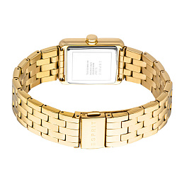 ESPRIT Women Watch, Gold Color Case, White MOP Dial, Gold Color Metal Bracelet, 3 Hands, 3 ATM