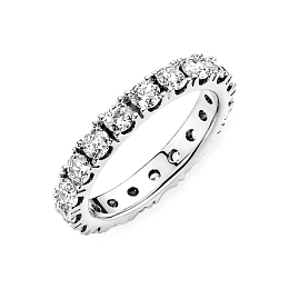 Sterling silver ring with clear cubic zirconia /190050C01-54