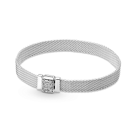 Pandora Reflexions mesh sterling silverbracelet with clearcubic zirconia /599166C01-17