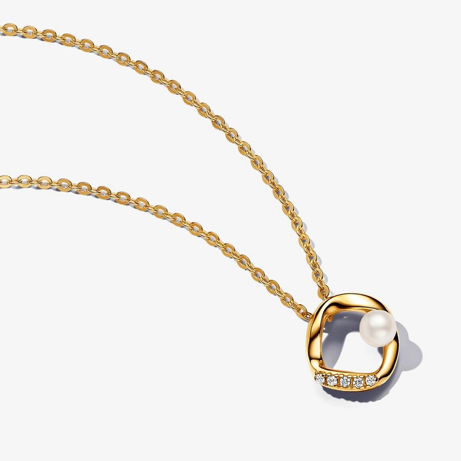 PANDORA Gold Plated metal blend Necklace / 363303C01-45