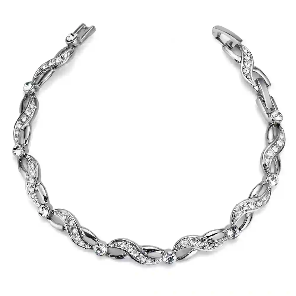 Bracelet Less rhod. crystal /32030R