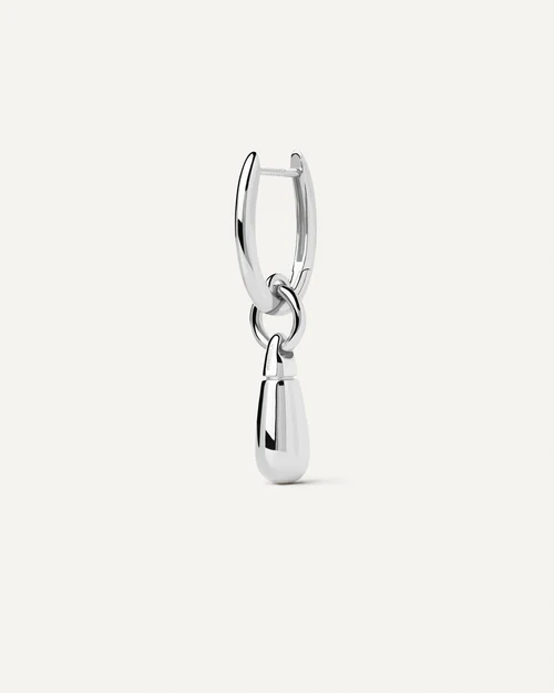 【New!】PDPAOLA◆Silver 925 x 18k SPIN変形フープピアスSet◆ Sterling silver oval shape huggies with a hinged opening