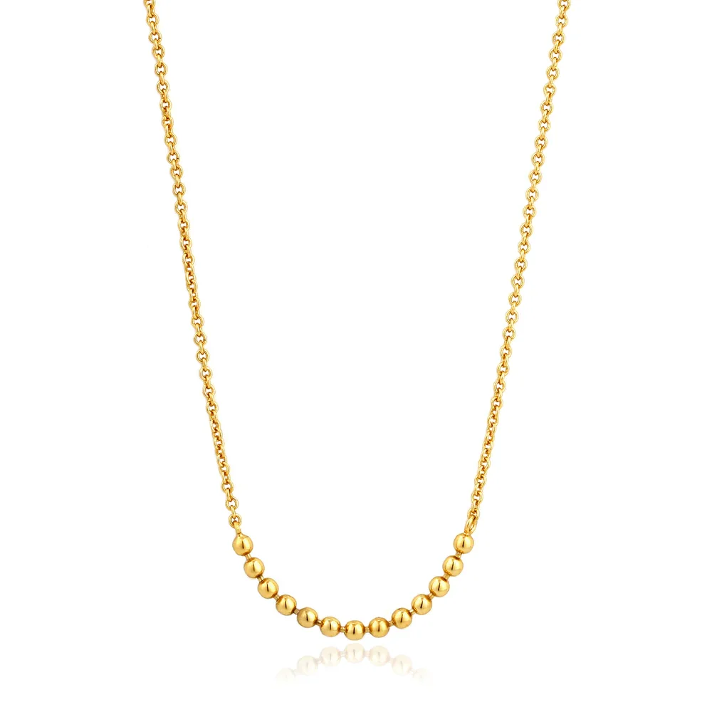 Gold Modern Multiple Balls Necklace/N002-04G