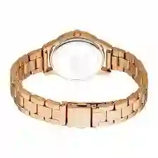 ESPRIT Women Watch, Rose Gold Color Case, Silver Dial, Rose Gold Color Metal Bracelet, 3 Hands Date,