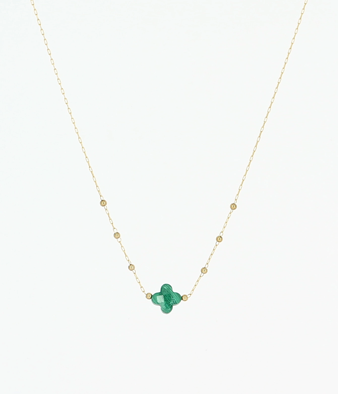 Zag Bijoux Surgical Stainless Steel Necklace / SNS7970-01GRN