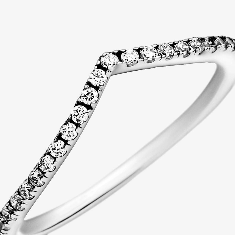 Sparkling Wishbone Ring/196316CZ-50