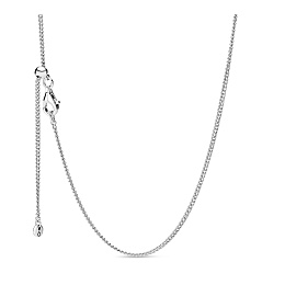 Sterling silver necklace with sliding clasp