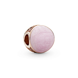 Pandora Rose charm with fancy fairy tale pinkcubic zirconia and roseenamel /789306C01