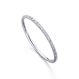 18 KT WHITE GOLD RING 0.04 CT HSI