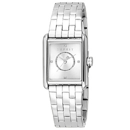 ESPRIT Women Watch, Silver Color Case, Silver Dial, Stainless Steel Metal Bracelet, 3 Hands, 3 ATM