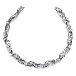 Bracelet Less rhod. crystal /32030R