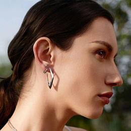 Ania Haie Rhodium plated Earring / E053-08H