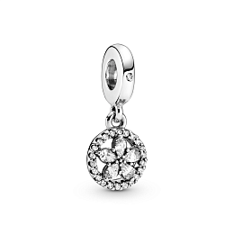 Snowflake sterling silver dangle with clearcubic zirconia /799222C01