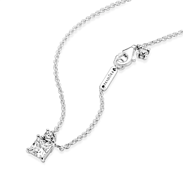 Sterling silver collier with clear cubic zirconia /390048C01-45
