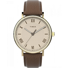 Mens Southview with Gold-tone Case and Brown Leather Strap