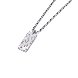Necklace with pendant in stainless steel and 18kt gold (gr 0.04) complete with gift box