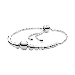 Beaded silver bracelet/Серебряный браслет