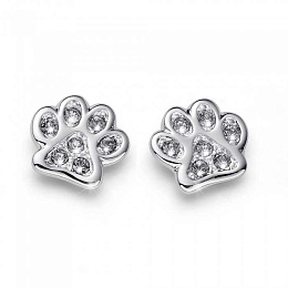 Post earring Pawy RH bl. diamond