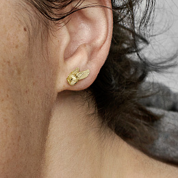 Harry Potter Golden Snitch 14k gold-platedstuds earrings /260025C00