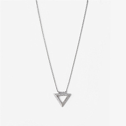 Silver Croc Triangle Pendant /N1373-02-042