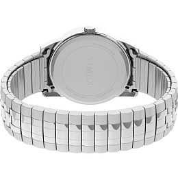 Mens Easy Reader Silver-tone Case and Expansion with Perfect Fit and White Dial