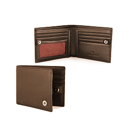 Brown/european nappa leather/6 credit card pockets/2 banknote compartments/HLN1403MRG