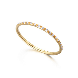 18 KT YELLOW GOLD RING 0.04 CT HSI
