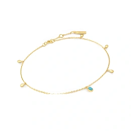 925 Sterling Silver Anklet/F044-01G