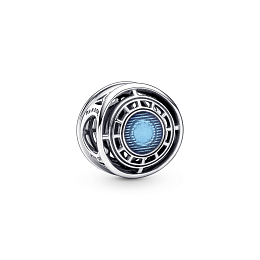 Marvel Arc Reactor sterling silver charm with blue enamel