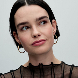 PANDORA Gold Plated metal blend Earring / 263299C00