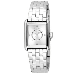 ESPRIT Women Watch, Silver Color Case, Silver Dial, Stainless Steel Metal Bracelet, 3 Hands, 3 ATM