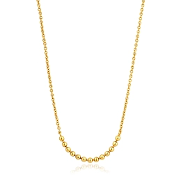 Gold Modern Multiple Balls Necklace/N002-04G