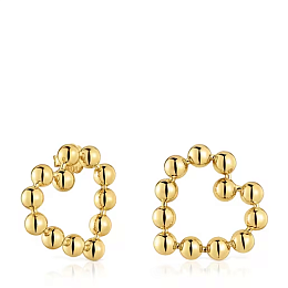 SILVER GOLDPLATED EARRINGS BALLS 25.68MM