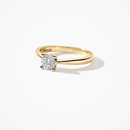 Blush Lab-Grown Diamond 14K Gold Ring / LG1001Y-54