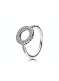 Silver ring with clear cubic zirconia/Серебряное кольцо с чистым кубическим цирконием
