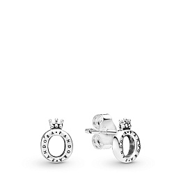 Crown O sterling silver stud earrings
