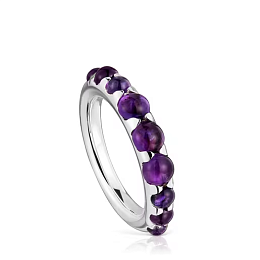 SILVER RING 9 AMETHYST N14