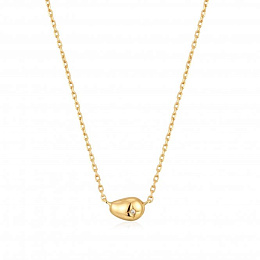 Gold Pebble Sparkle Necklace