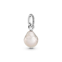 Sterling silver pendant with baroque whitefreshwater culturedpearl