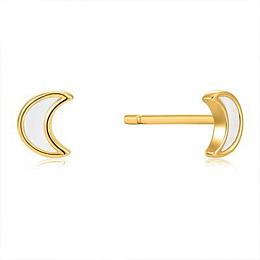 Moon Gold Stud Earrings