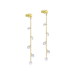 18KTYELLOWGOLD EARRINGSWHITETOPAZ