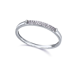 18K WHITE GOLD RING 0.08 CT