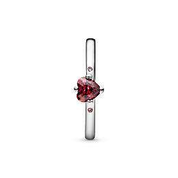 Sparkling Red Heart Ring/196574CZRMX-50