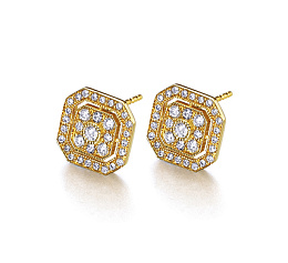 18K YELLOW GOLD EARRING 0,346 CT HSI