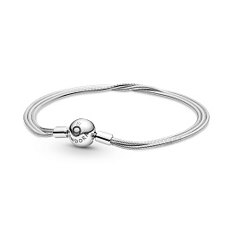 Multi snake chain sterling silver bracelet /599338C00-19