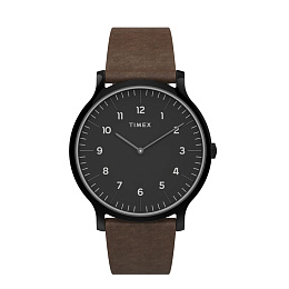 Oslo 40mm Black Case Black Dial Brown Leather Strap /TW2T66400UL