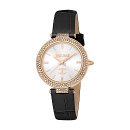 JUSTColorStrap,CAVALLICase,3 Hands,SilverWomen5 ATMDial,Watch,Black LeatherRose Gold  21/07/2023