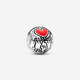 Project Street sterling silver charm with red enamel